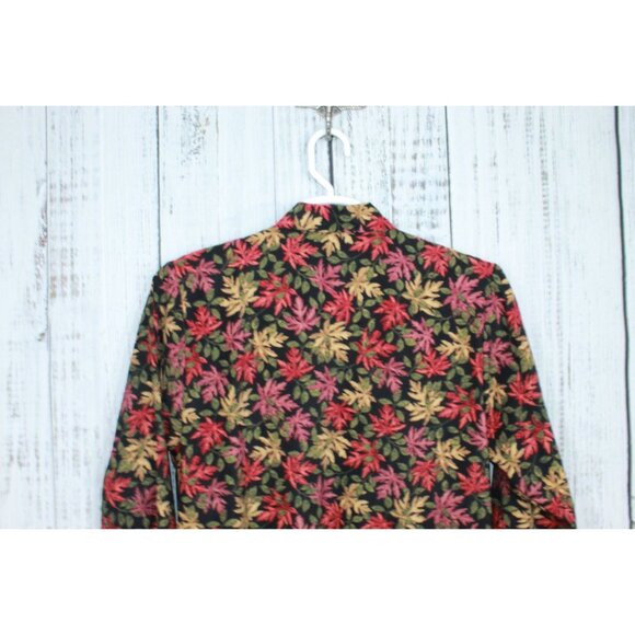 Vintage Bon Worth All Over Pattern Full Zipper Collared Jacket Small - Picture 7 of 9